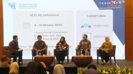 Technical meeting yang dihadiri para peserta pameran dilaksanakan secara paralel dengan konferensi pers TEI 2024 yang dihadiri berbagai media massa nasional. Foto: Kemendag