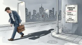 Ilustrasi Di balik langkah mantap mantan pekerja, ada bayangan luka psikologis yang terus mengikuti dalam diam. (GG)