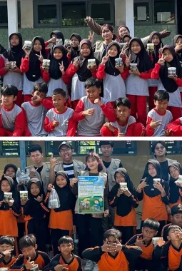 Belajar Ekosistem Jadi Menyenangkan, KKN UNS 310 Ajak Siswa SDN Tangkisan Amati Burung dan Buat Terrarium