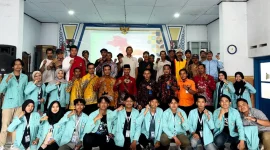 Dokumentasi bersama setelah pelaksanaan sosialisasi mitigasi bencana bertajuk “Desa Tangguh Bencana (DESTANA): Siaga Bencana Dimulai dari Keluarga” pada Kamis, (14/8/2025). Foto: pribadi