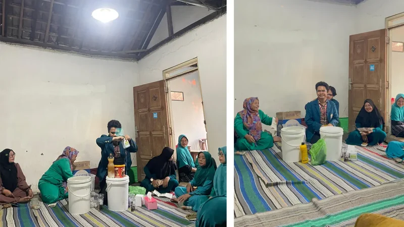 Pembuatan Kompos bersama ibu ibu PKK RT 03 Rw 11 Plamongansari. Foto: pribadi