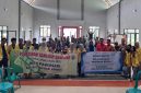 Dokumentasi kelompok KKN bersama BPBD dan masyarakat desa pagersari setelah kegiatan sosialisasi dan simulasi. Foto: KKN GIAT 12 UNNES