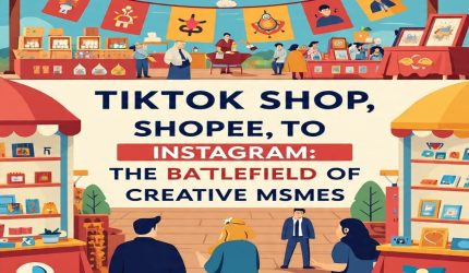 Persaingan UMKM kreatif kini tak lagi hanya di pasar konvensional, melainkan juga di ruang digital. Shopee, TikTok Shop, dan Instagram menjadi medan tempur baru tempat strategi, kreativitas, dan kemampuan beradaptasi menentukan siapa yang bertahan dan berjaya di era ekonomi digital.