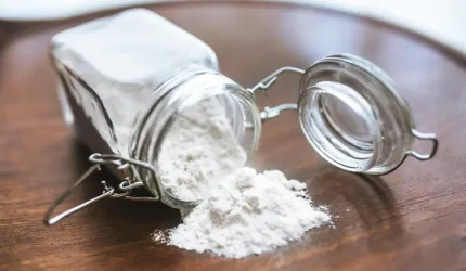 Gambar bubuk pati atau granula pati (mirip tepung putih halus). Sumber: goodnewsfromindonesia.id