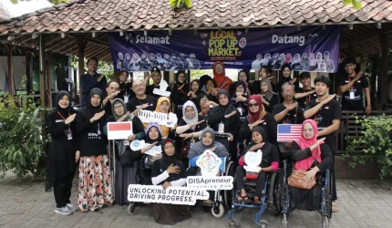 Dokumentasi bersama Peserta 20 UMKM Difabel “DISApreneur Learning Hub Dari Kab.Sleman Yogyakarta”. Foto: pribadi