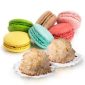 Macaron warna-warni dan kue kelapa ini bukan cuma menggoda mata, tapi juga jadi contoh nyata bahwa makanan berwarna bisa membawa rasa, nutrisi, dan kebahagiaan dalam satu gigitan. (doc. webstaurantstore.com)