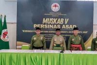 Pengurus PERSINAS ASAD Jawa Timur bersama jajaran Pengurus PERSINAS ASAD Kabupaten Bangkalan berpose di sela Musyawarah Kabupaten (Muskab) V PERSINAS ASAD Bangkalan yang digelar di Padepokan PERSINAS ASAD Bangkalan, Minggu (25/1/2026). Foto: Istimewa