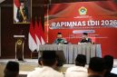 Pengurus LDII memaparkan materi dalam Rapat Pimpinan Nasional (Rapimnas) LDII 2026 di Jakarta, Senin (16/2/2026). Foto: Pribadi