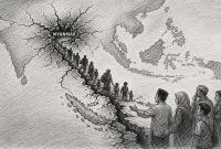 Konflik yang jauh tidak pernah benar-benar jauh ketika dampaknya menembus batas negara. (GG)