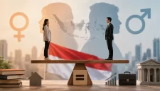 Ilustrasi kesetaraan gender di Indonesia yang masih menghadapi hambatan budaya dan struktural dalam mewujudkan ruang yang lebih setara bagi perempuan dan laki-laki.
Credit/Sumber: Ilustrasi AI | ChatGPT/OpenAI