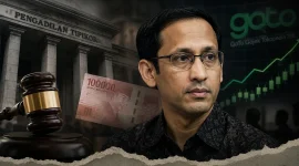 Ilustrasi perkara dugaan korupsi pengadaan Chromebook yang menyeret mantan Menteri Pendidikan, Kebudayaan, Riset, dan Teknologi Nadiem Makarim. (GG)