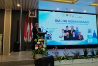 Suasana Dialog Kebangsaan bertajuk “Aktualisasi Nilai Universal Waisak dan Pancasila demi Keutuhan NKRI” yang digelar DPD GEMABUDHI Sulawesi Selatan di Aula Kementerian Agama Provinsi Sulawesi Selatan, Jumat (29/5/2026). Foto: Pribadi
