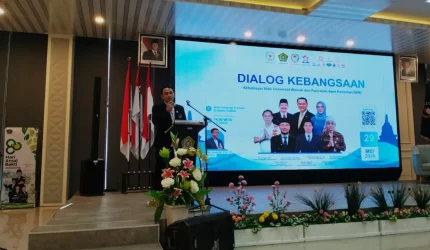 Suasana Dialog Kebangsaan bertajuk “Aktualisasi Nilai Universal Waisak dan Pancasila demi Keutuhan NKRI” yang digelar DPD GEMABUDHI Sulawesi Selatan di Aula Kementerian Agama Provinsi Sulawesi Selatan, Jumat (29/5/2026). Foto: Pribadi
