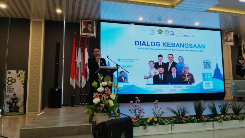 Suasana Dialog Kebangsaan bertajuk “Aktualisasi Nilai Universal Waisak dan Pancasila demi Keutuhan NKRI” yang digelar DPD GEMABUDHI Sulawesi Selatan di Aula Kementerian Agama Provinsi Sulawesi Selatan, Jumat (29/5/2026). Foto: Pribadi