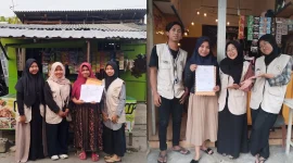 Mahasiswa Kuliah Kerja Nyata (KKN) UIN Sunan Ampel Surabaya Kelompok 81 mendampingi pelaku UMKM di Desa Jabung, Kecamatan Laren, Kabupaten Lamongan, dalam memperkuat eksistensi usaha di era digital. Melalui pendampingan pembuatan lokasi usaha di Google Maps serta pengurusan Nomor Induk Berusaha (NIB), mahasiswa membantu pelaku usaha meningkatkan visibilitas sekaligus memperkuat legalitas usahanya. Program ini menjadi bagian dari upaya mendorong transformasi digital UMKM desa agar semakin mudah diakses pelanggan dan siap berkembang secara berkelanjutan.