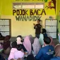 Suasana edukasi Gerakan Perilaku Hidup Bersih dan Sehat (PHBS) yang diselenggarakan PPK Ormawa BEM Fakultas Keperawatan Universitas Jember (FKEP UNEJ) melalui Bidang Pendidikan (Wanadidik) di Pojok Baca Desa Tanahwulan, Kecamatan Maesan, Kabupaten Bondowoso, Jumat (17/7/2026). Foto: PPK Ormawa BEM Fakultas Keperawatan Universitas Jember