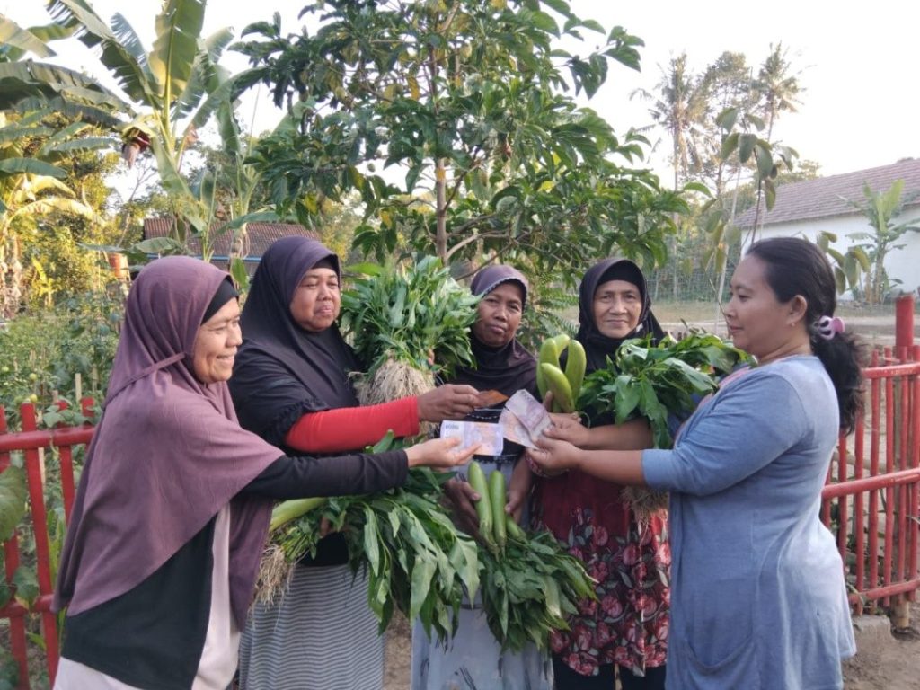 Transaksi Jual-Beli Hasil Panen Kebun TOGA Melati Ku. (Dok. Pribadi/KKN Kelompok 226 UNS)