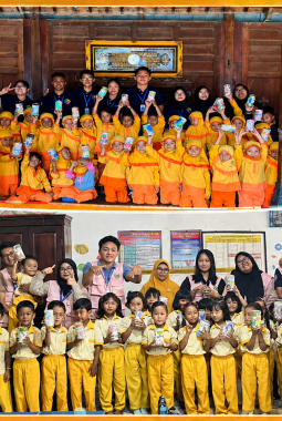 Mahasiswa KKN UMBY Ajak Anak TK Belajar Menabung lewat Celengan Hasil Karya Sendiri