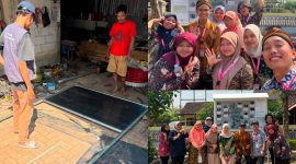Mahasiswa BBK 8 UNAIR Desa Tawun menghadirkan papan peta informatif yang memuat fasilitas umum, Landmark, dan destinasi wisata. (Dok. Kelompok BBK 8 Tawun).