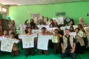 Hasil karya ecoprint siswa-siswi SDN Pucangrejo. (Doc. Pribadi)