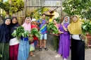 Ibu-Ibu Dukuh Karang Kepoh, Desa Pager Pasca Piket Rutinan Kebun Toga. (Dok. Pribadi/KKN Kelompok 226 UNS)
