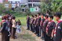 Mahasiswa Magang Kependidikan Terintegrasi (MKT) Universitas Tidar ikut berpartisi aktif mendampingi kegiatan Perkemahan Jumat-Sabtu atau PERJUSA yang dilaksanakan di SMP Negeri 13 Magelang pada tanggal 14 -15 Agustus 2026. (Dok. Pribadi/MKT Untidar SMPN 13 Magelang)