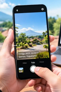 Kamera Timestamp Online Gratis untuk Foto dengan Tanggal dan Waktu Otomatis