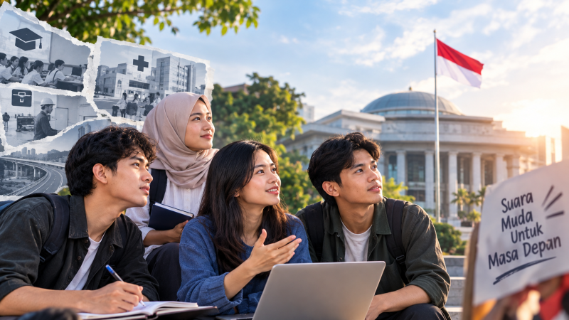Ilustrasi Generasi Muda dan politik