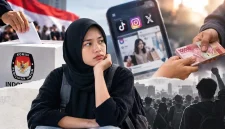 Ilustrasi politik uang dan menurunnya kepercayaan Gen Z terhadap demokrasi